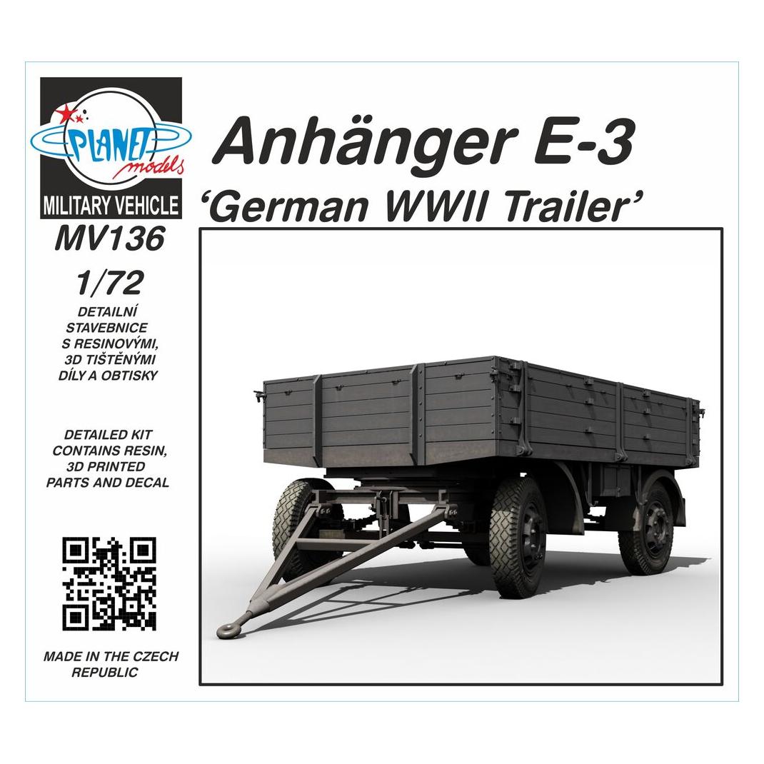 Planet Models Anhänger E-3 'German WWII Trailer' (129-MV136)