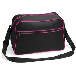 BagBase Retro Shoulder Bag Umhängetasche BG14 black/gold 40 x 28 x 18 cm