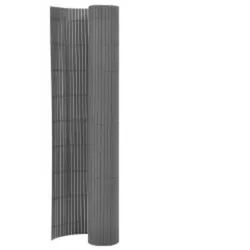 vidaXL Gartenzaun Doppelseitig 90x400 cm Grau