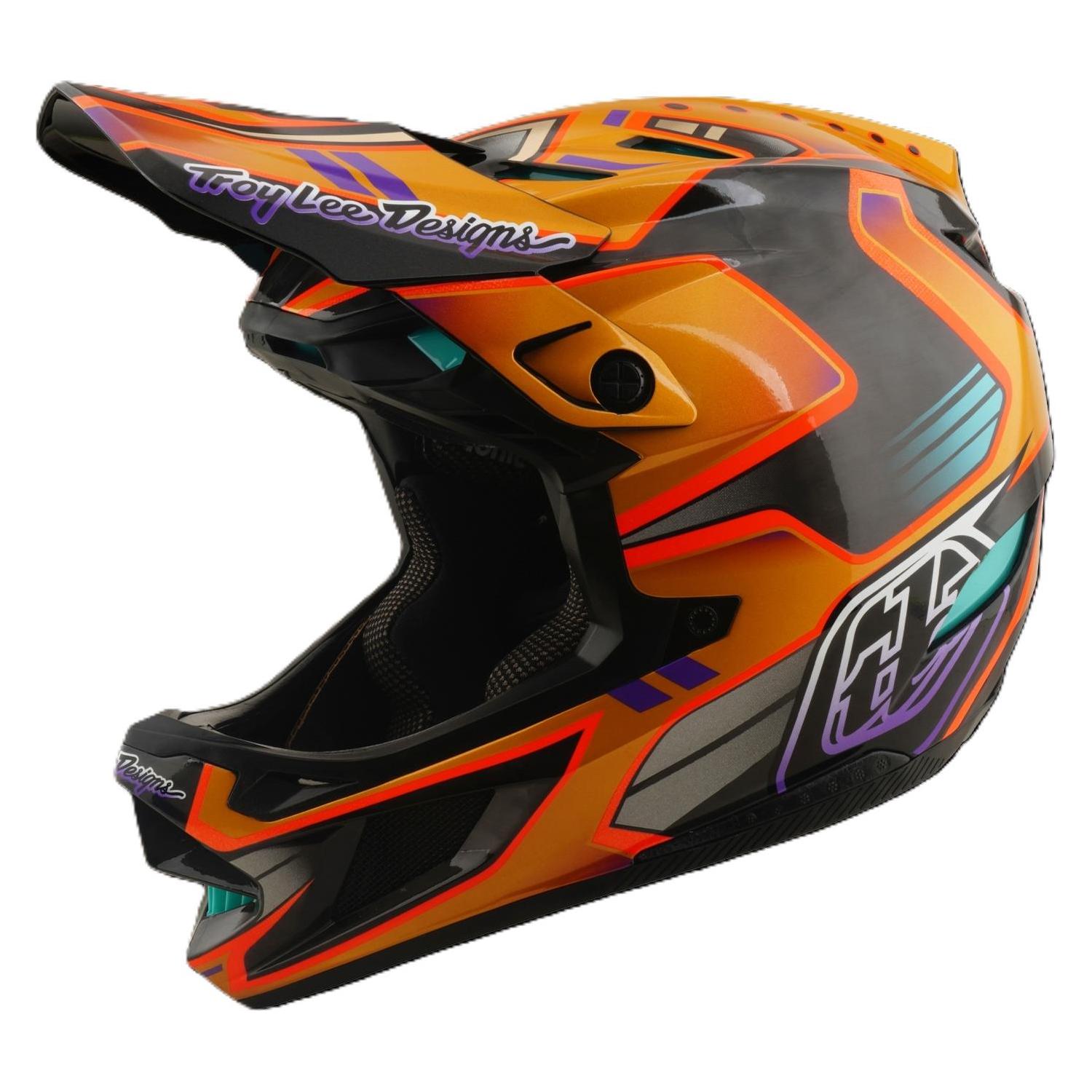 Troy Lee Designs D4 Carbon MIPS Helm, Crest, gold, XXL | 62-63cm (62 - 63 cm) (66398213)