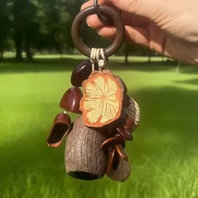 Friendly Fresh Finds Creative Handcrafted Wind Chimes Pendant Ancient Style Fruit Shells Craft Decor For Children And Home Creative Handcrafted Wind Chimes Pendant Ancient Style Fruit Shells Craft Decor For Children And Home