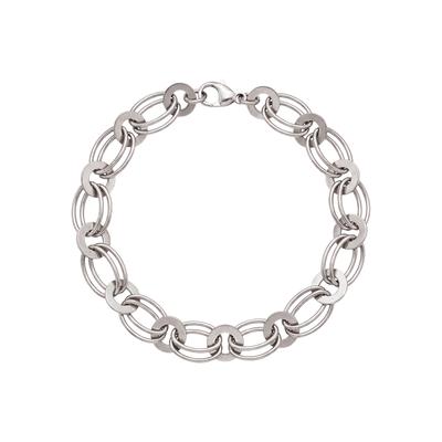 Silberarmband JOBO "Chunky Statement", silber (silber 925), Armbänder, Damen, 19cm, Silber 925 (Sterlingsilber), Silberarmband, 925 Silber 19 cm