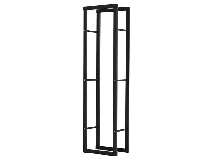 ComfortXL Kaminholzregal De-10087 Stahlrahmen, bis 100 kg Schwarz, Metall, 25x150x40 cm, Kleinmöbel, Kamine & Zubehör, Kaminholzregale