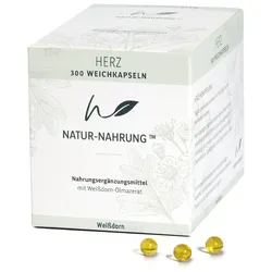 NATUR-NAHRUNG Herz Weißdorn Weichkapseln 300 St