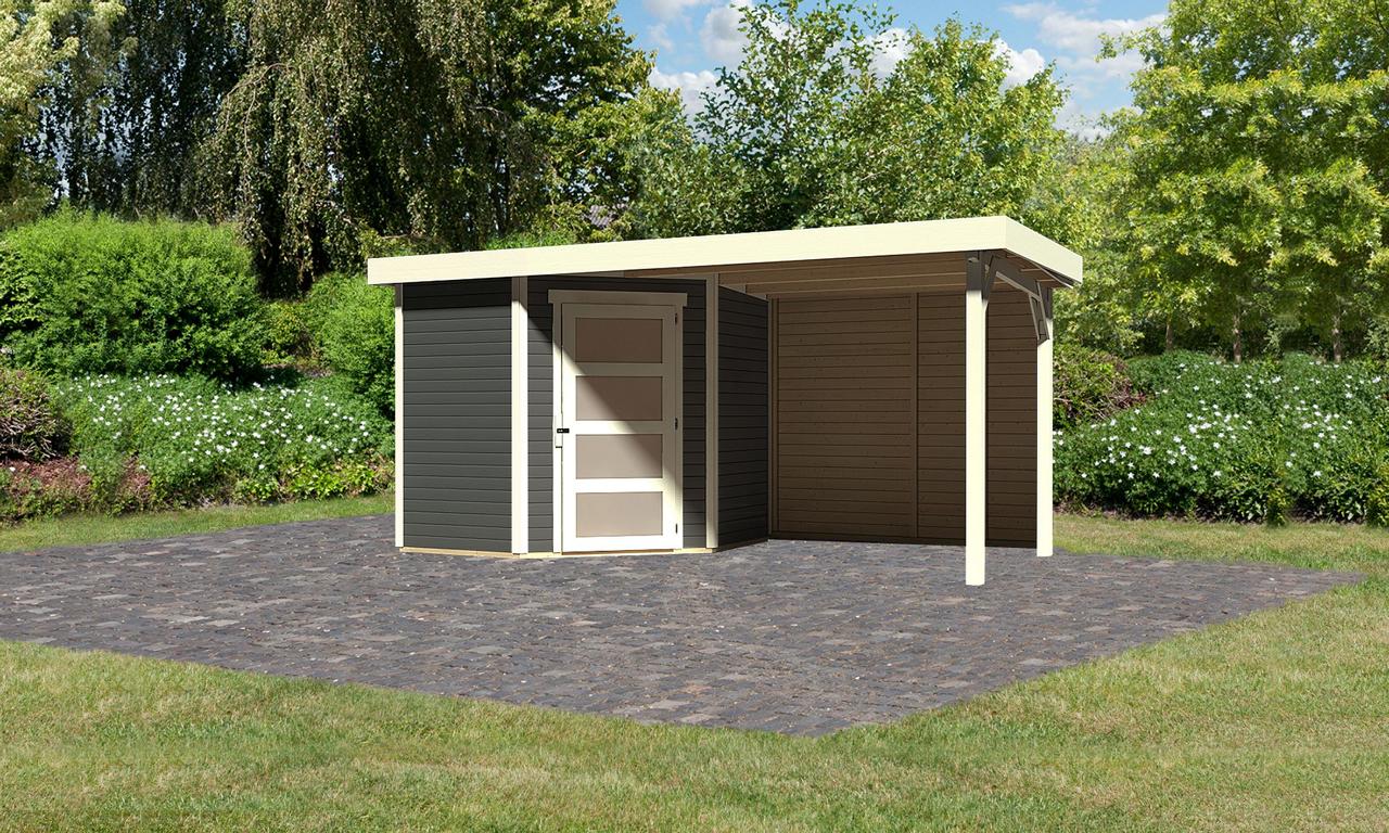 KARIBUHOLZT SH Schwandorf 3 ter217x213x218 mit AD 2,40m + Rückwand 16905561