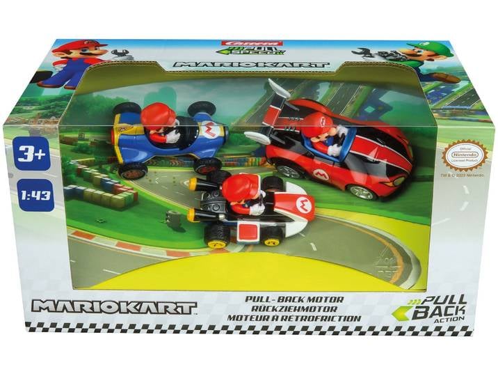 Super Mario Pull & Speed Mario Kart 3-Pack