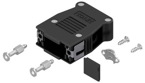 Conec SnapLock 16-003250E D-SUB Gehäuse Polzahl: 9 Kunststoff 90°, 180° Schwarz 1St.