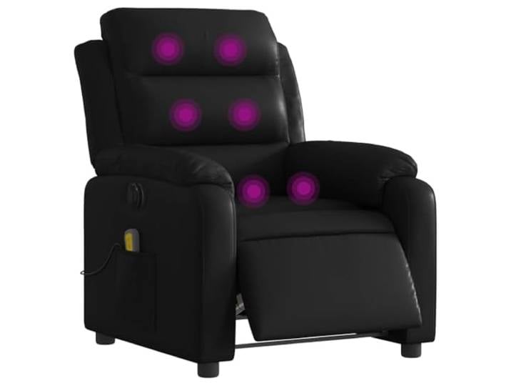 vidaXL Massagesessel Elektrisch Schwarz Kunstleder