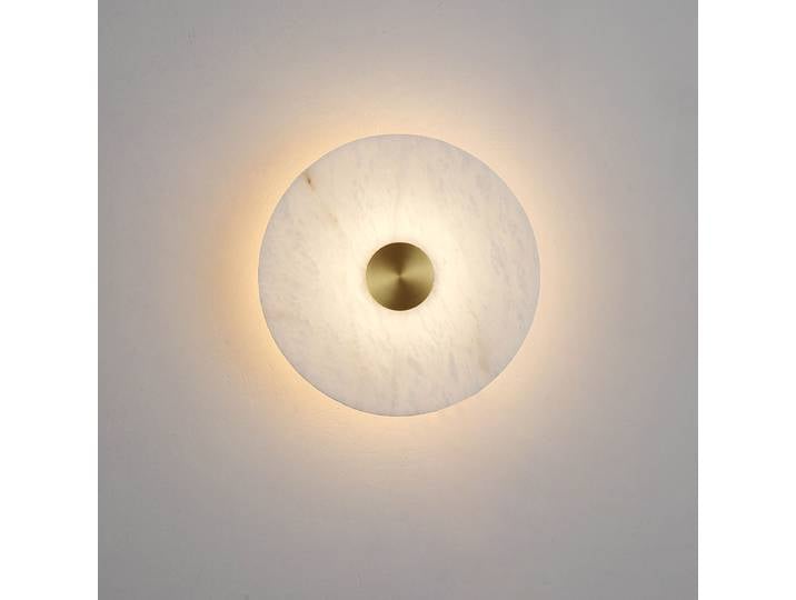 Applique murale LED ronde en marbre naturel, luminaire décoratif d'intérieur, idéal pour une chambre à coucher, un salon, un couloir, une allée, un chevet ou une télévision
