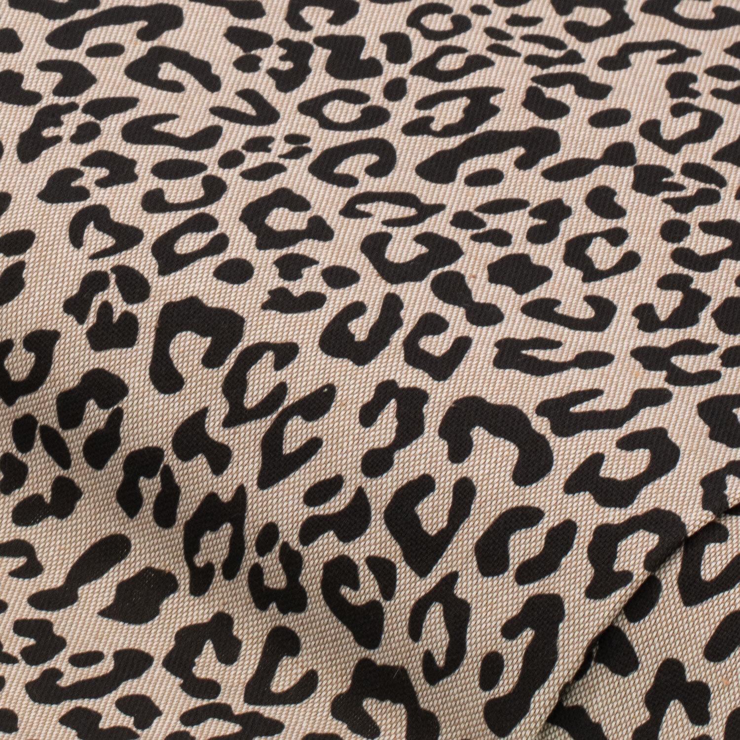 Baumwoll-Canvas "Leo", braun/schwarz
