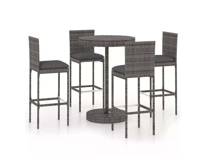 VidaXL - Bar-set poly-rattan, One Size, Grau