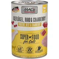 MAC ́s CAT Geflügel, Rind & Cranberry 6x400 g