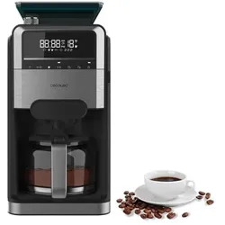 Cecotec Coffee 66 Grind & Brew, Filterkaffeemaschine, Schwarz, Silber