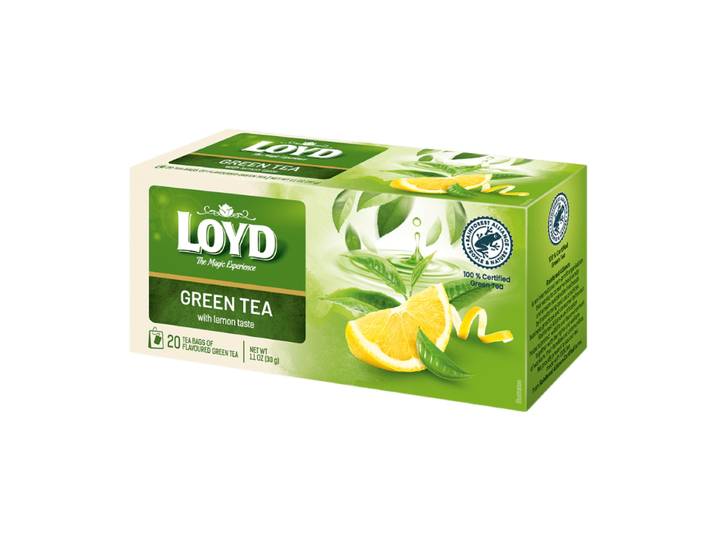 LOYD Sachets de thé vert au citron 20 x 1,5 g