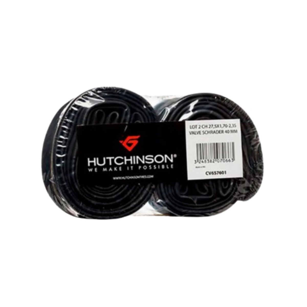 Pack 2 Câmaras Hutchinson 700x28-35 Válvula Schrader 40 mm