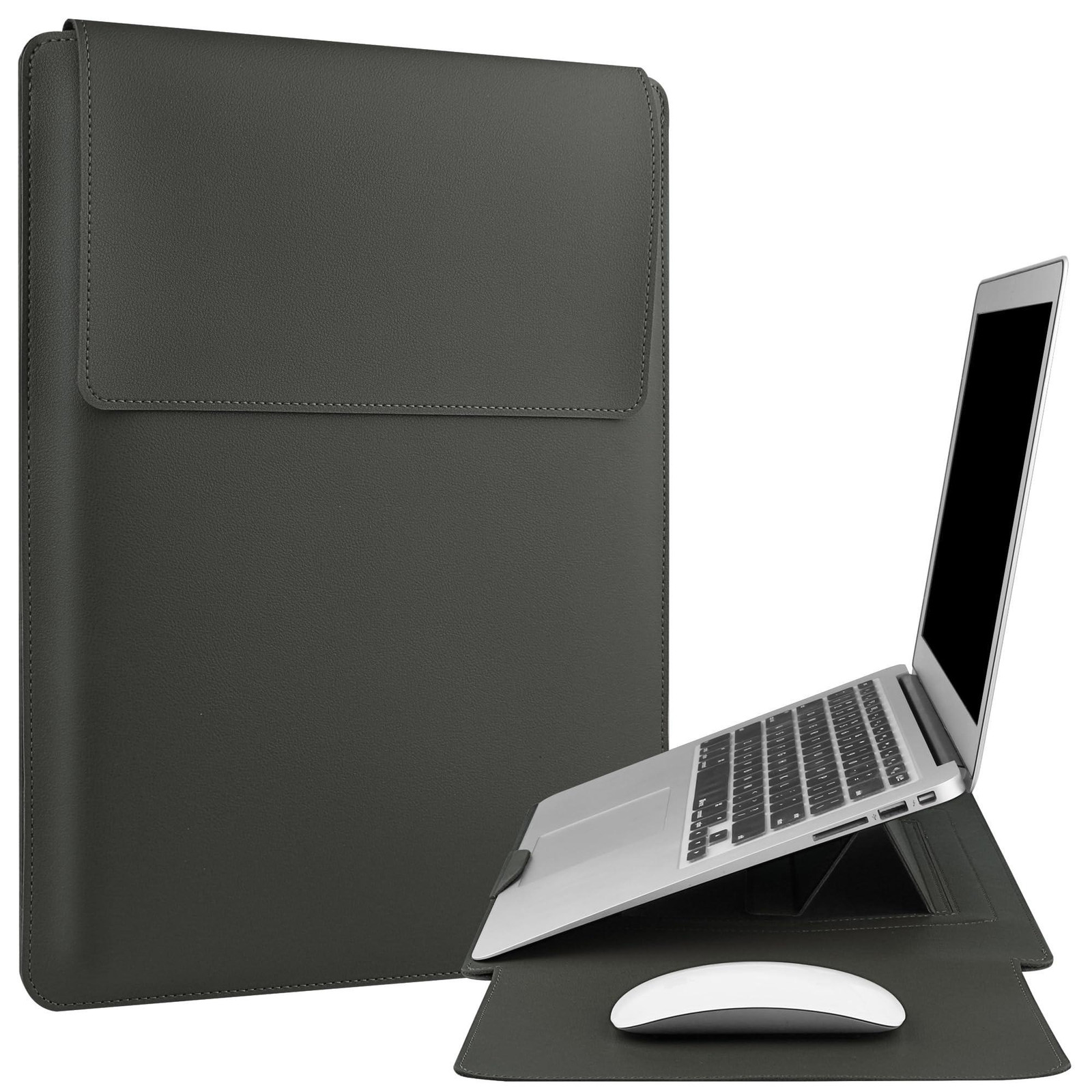 HoYiXi Laptophoes voor 17 tot 17,3 inch laptops, compatibel met HP Essential 17, Pavilion Envy 17, IdeaPad, LG Gram, ASUS, Dell, ROG Strix en Acer, Groen/Grijs