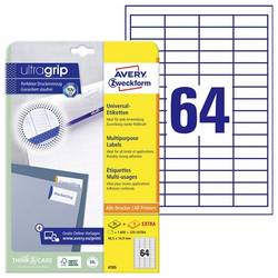 Avery-Zweckform 4785 Universal-Etiketten 48.5 x 16.9 mm Papier Weiß 1 St. Permanent haftend Laserdrucker