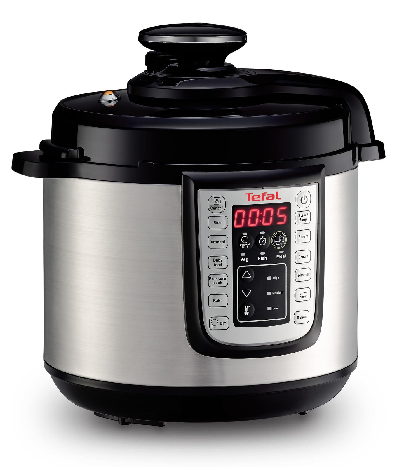 Tefal CY505EF0 Multicooker, Zwart, Roestvrij staal, B: 33,9 cm, D: 32,2 cm, H: 33,9 cm