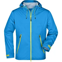 James & Nicholson Herren 3-Lagen Softshell Jacke Softshell-Jacke JN1098 aqua/acid yellow S