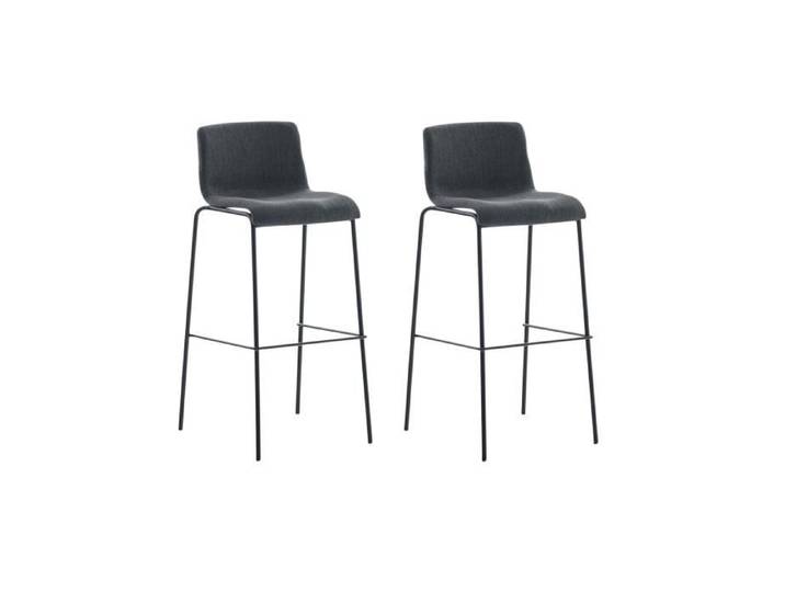 Set de 2Tabouret De Bar -BETTANT Finition Sur 4 Pieds Noir(Gris Foncé)