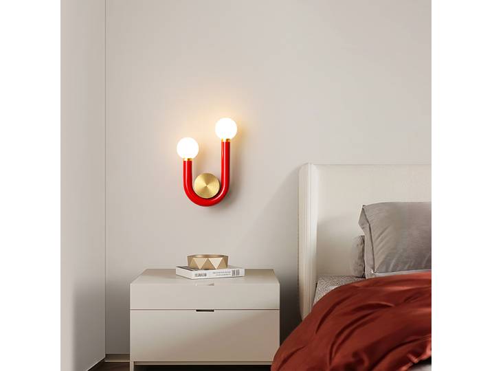 Designer danois créatif coloré en forme de U mur LED lampe étude salon chambre chevet couloir escalier intérieur lumière décor