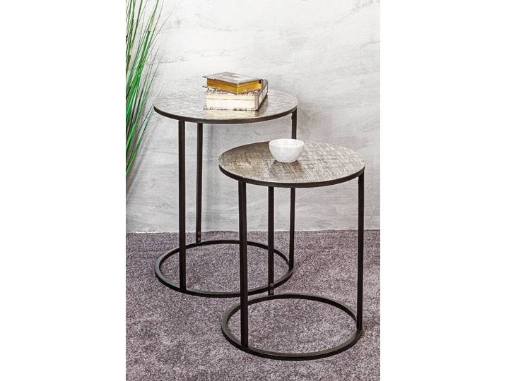 Beistelltisch Gaya - rund Ø 41cm Silber