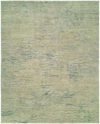 KALATY Modern Multi-Colored Hand-Knotted Wool & Viscose Area Rug