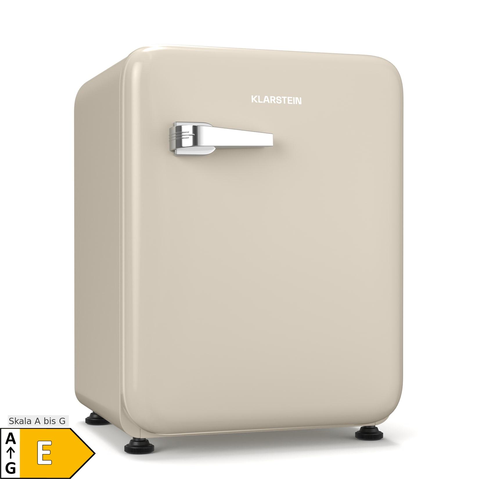 Audrey Evo Mini Kühlschrank 68L Retro-Design leise kompakt 3 Farben Creme 68 Liter