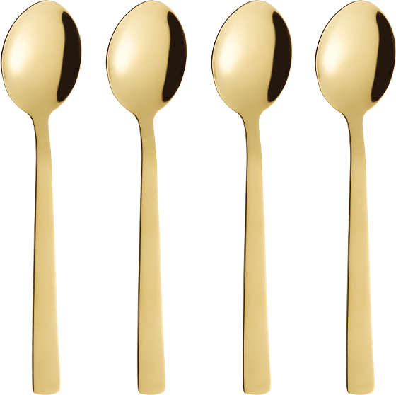 Aida Raw Spiseske 4-Pak - Guld