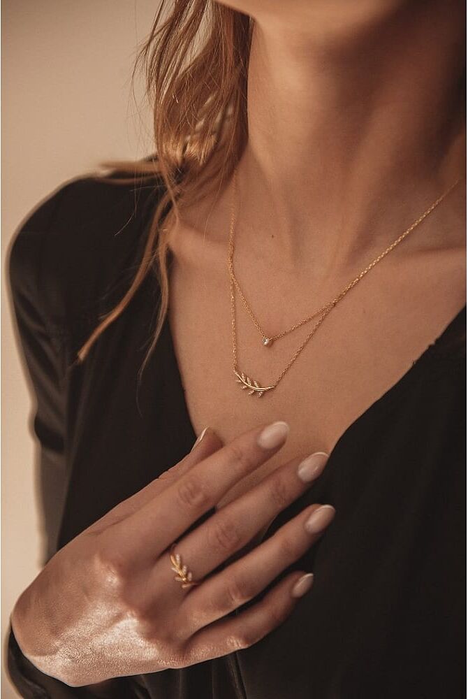 Collier Impala En Plaqué Or Et Oxyde Femme