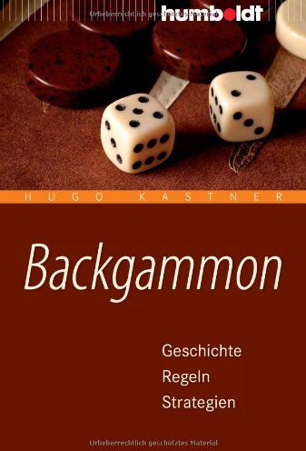 Hugo Kastner - Backgammon: Geschichte, Regeln, Strategien - Preis vom 09.10.2026 07:28:09 h