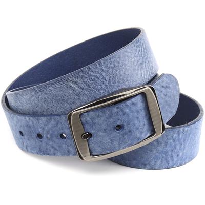 Ledergürtel ANTHONI CROWN, Damen, Gr. 95, blau, Rindsleder, Gürtel Ledergürtel, mit Vintage Effekt