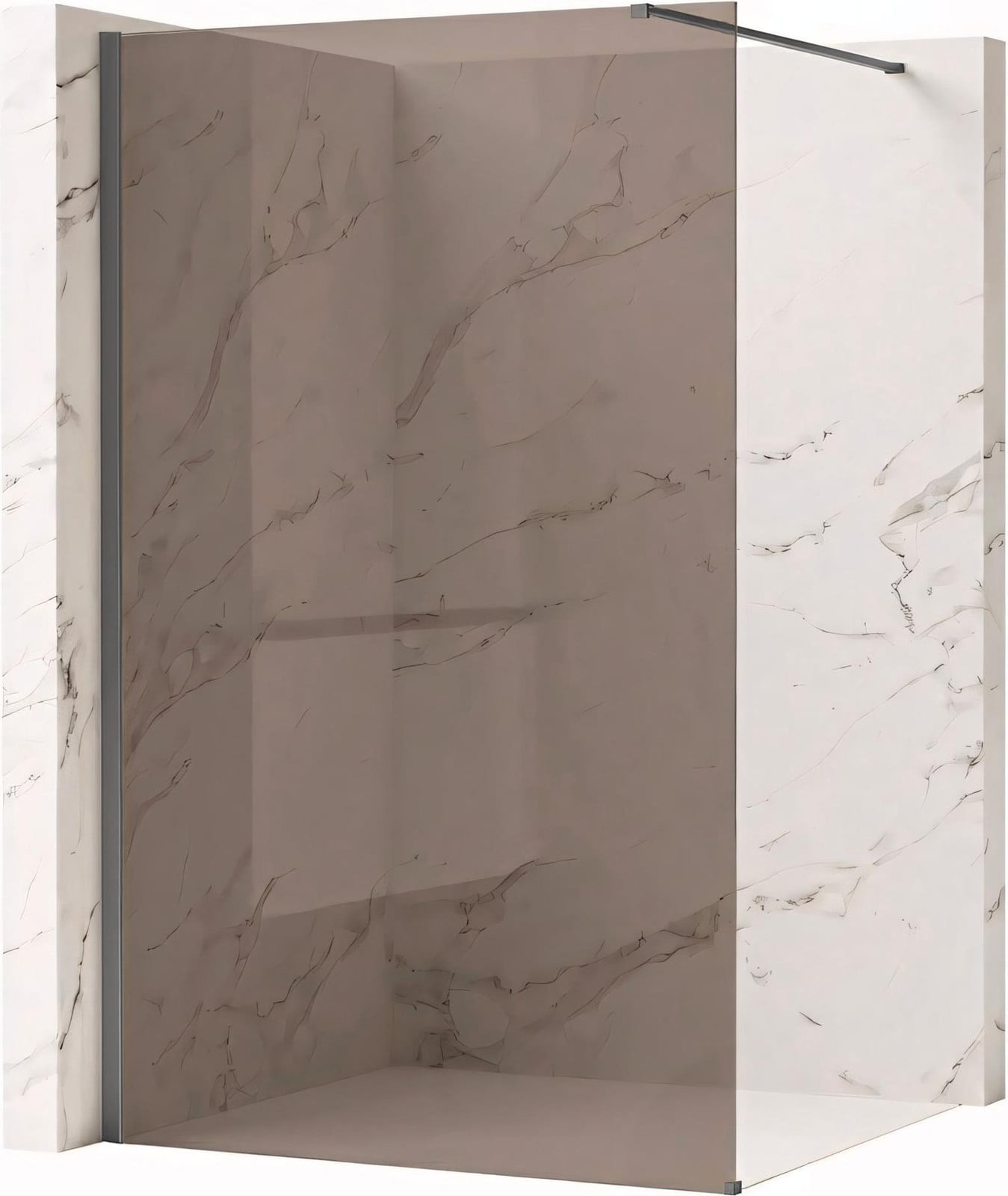Rea Walk-in Douchewand Flexi Brown / Titan 110