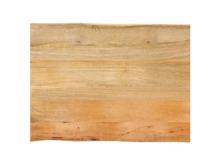 hliofuir Tischplatte Massivholz Mango 80x60x2,5 cm Baumkante Rustikales Unikat für Esszimmer oder Arbeitszimmer, passend zu diversen Gestellen dank lebendiger Holzmaserung.