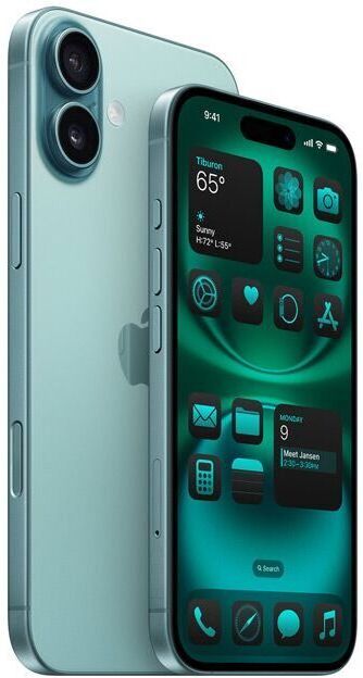Apple iPhone 16   128 GB   Dual-SIM (2 x eSIM)   Teal - Refurbished