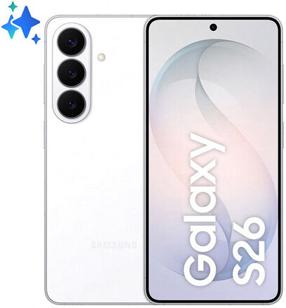 Samsung Galaxy S26 Smartphone AI, 256GB, Processore avanzato, Assistente Foto, Creative Studio, Camera 50 MP, 4300 mAh, White