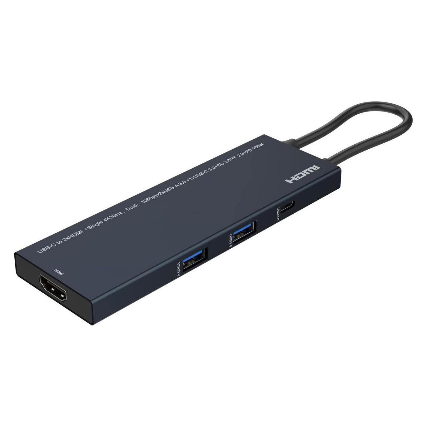 MicroConnect USB-C to HDMI mini dock, 2x (USB-C, 4 Ports) (USB3.1CCOM18)