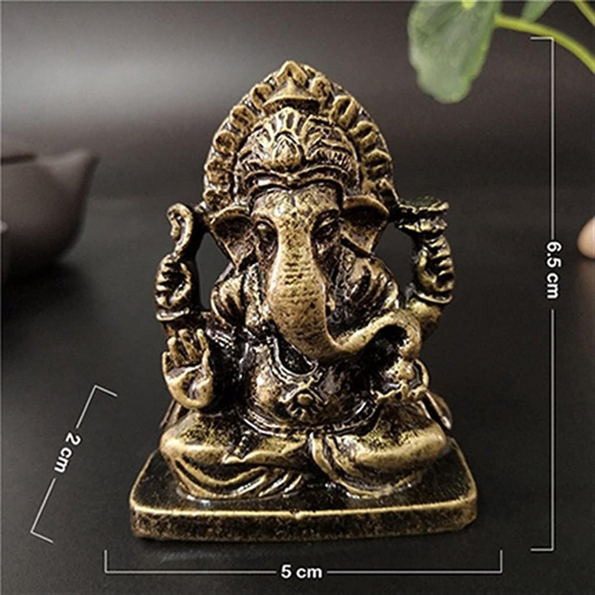 Handgemaakt Messing Boeddhabeeld Ganesha - Olifant God Sculptuur voor Huis en Tuin Decoratie
