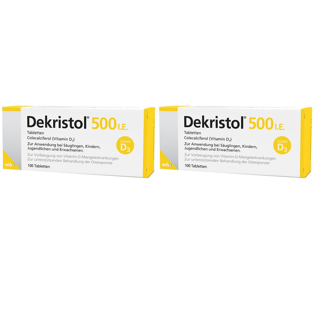 Dekristol 500 I.e. Doppelpack 2x100 St Tabletten