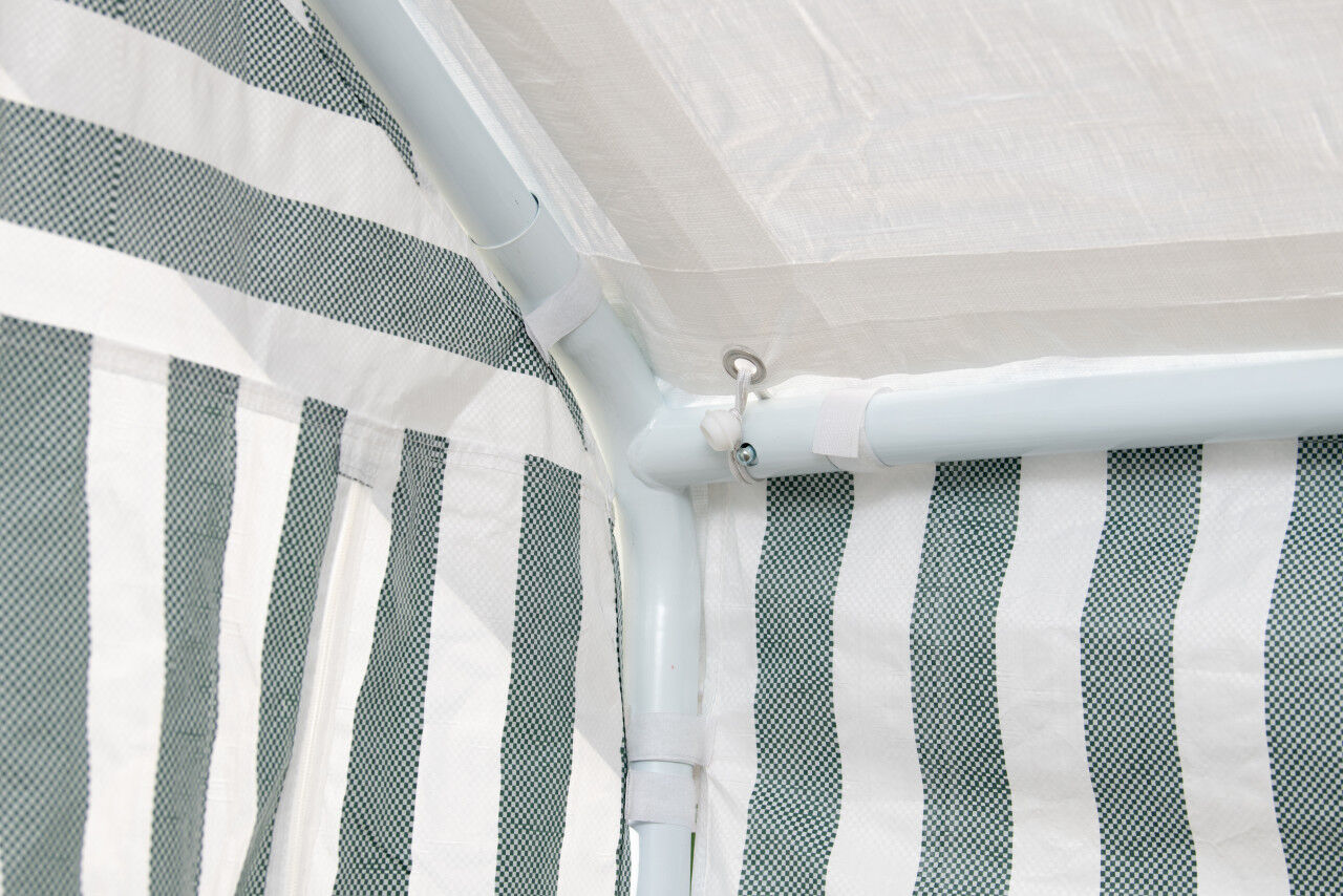 TrendLine Großraumzelt 400 x 800 cm grün-weiß