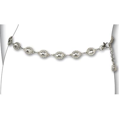 Kettengürtel BERND GÖTZ "Kettengürtel als funkelndes Hüftcollier für feminine Auftritte", Damen, Gr. S1, silber, Metall, Gürtel