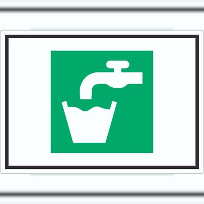 HB-Druck Trinkwasser Symbol Aufkleber A6 (105x148mm)