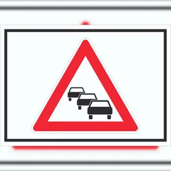 HB-Druck Schild Achtung Stau Symbol A5 (148x210mm)