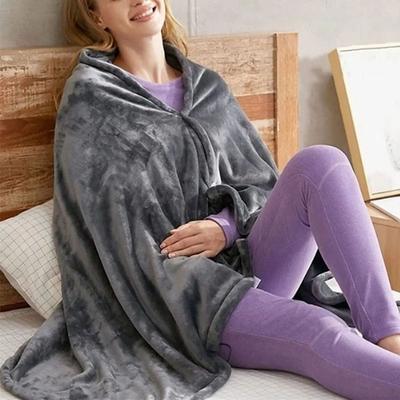 HomeDecorAndMore LLC USB Electric Heated Blanket, Wearable Fleece Body Warmer Shawl For Winter Comfort, Portable Heated Blanket Throw USB Electric Heated Blanket, Wearable Fleece Body Warmer Shawl For Winter Comfort, Portable Heated Blanket Throw