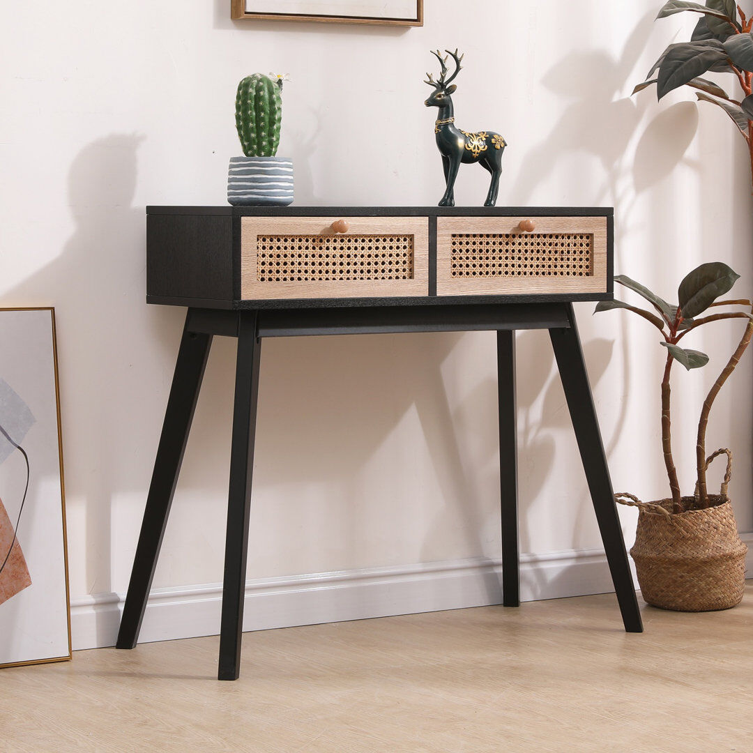 Bay Isle Home 80 cm W Console Table Black 77cm H X 80cm W X 40cm D
