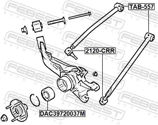 Febest Trag-/führungsgelenk 2120-Crr Hinterachse Oben Für Ford