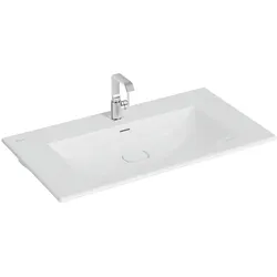 VitrA New Metropole Möbelwaschtisch wandgebunden rechteckig 100 x 53 cm mit Hahnloch,7539B403-7210 7539B403-7210