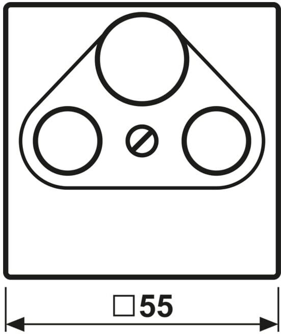 Jung Plaque champ. 4 trous prise SAT-TV A 561 PLSAT CH (A561PLSATCH)