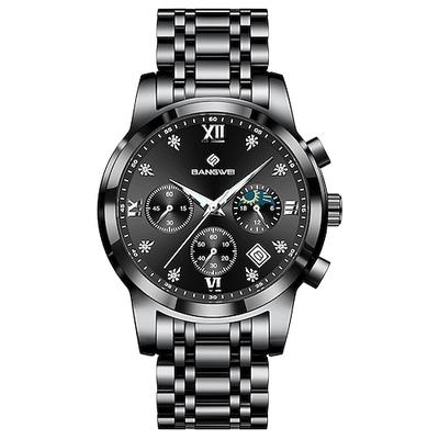 LIGE Herren Quarzuhr Minimalistisch leuchtend Edelstahl Beobachten