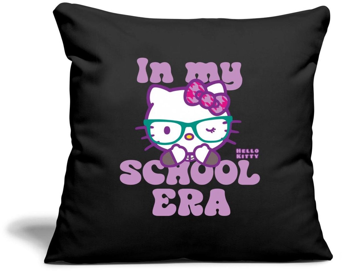 Spreadshirt Hello Kitty Met Bril In My School Era Sierkussenhoes